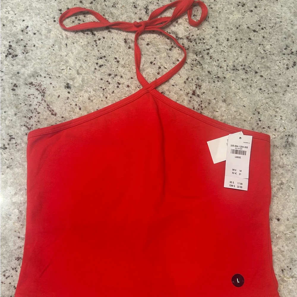 Hollister Red Halter Tie-Neck Tank